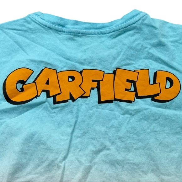 Garfield Kids XL 14-16 Blue Ombre Graphic‎ Tee Short Sleeve Cartoon Cat T-Shirt - Picture 6 of 9